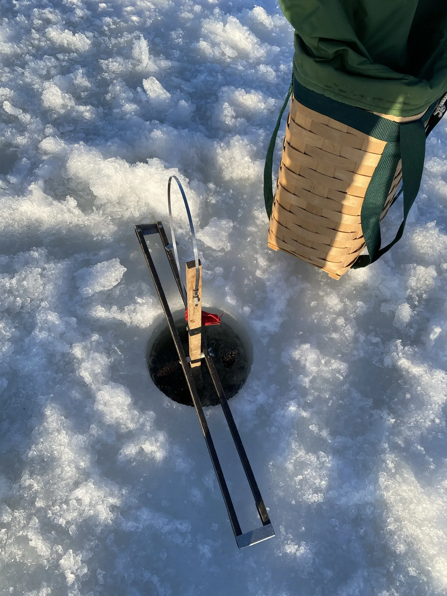 Guided ice fishing trip